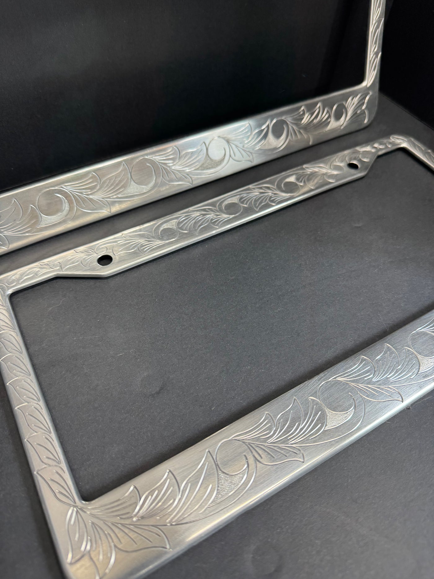 Hand Engraved License Plate Frames
