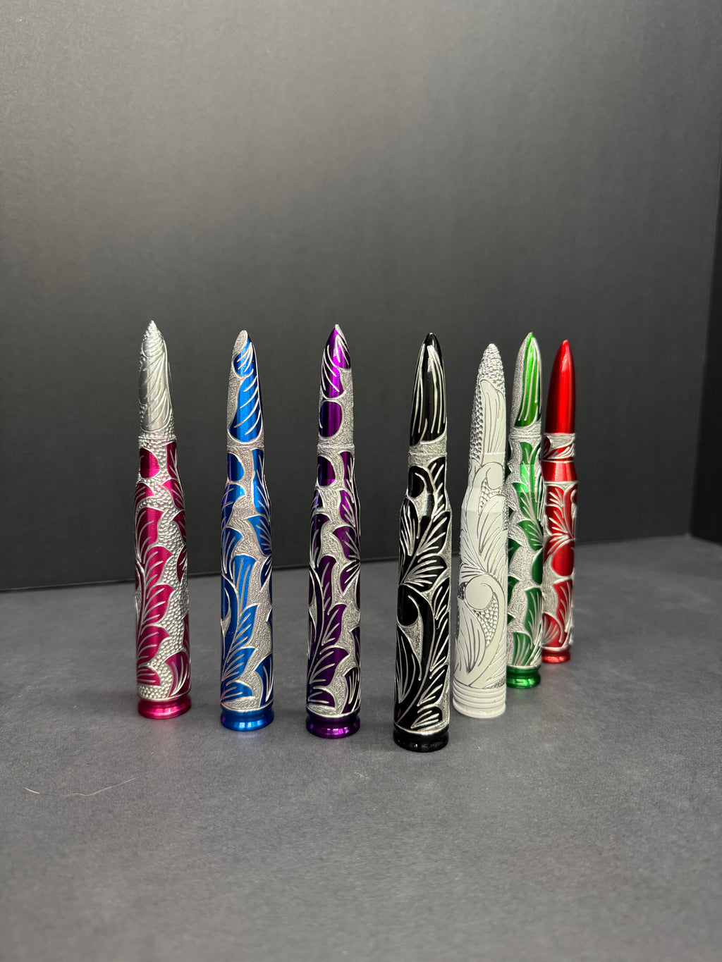 Hand Engraved Bullet Antennas
