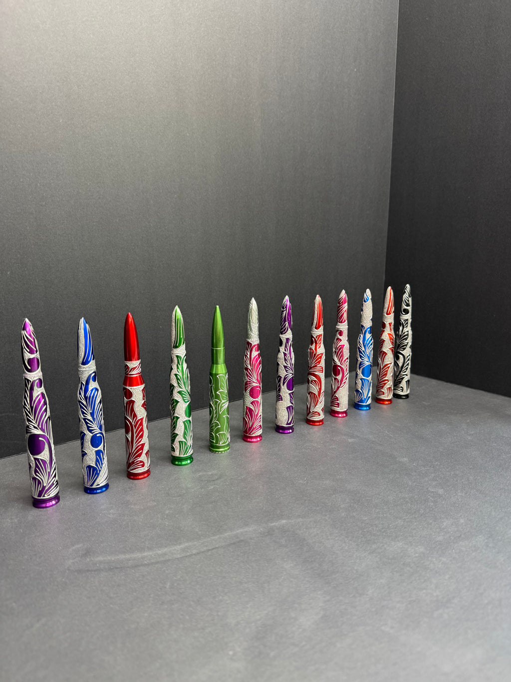 Hand Engraved Bullet Antennas